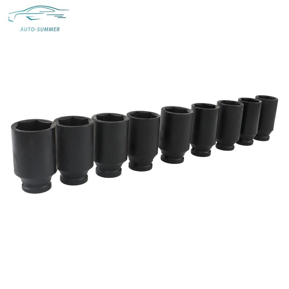 1/2" Drive Metric Axle Hub Nut Socket 9pcs 29-38mm Deep Impact Socket Tool Kit