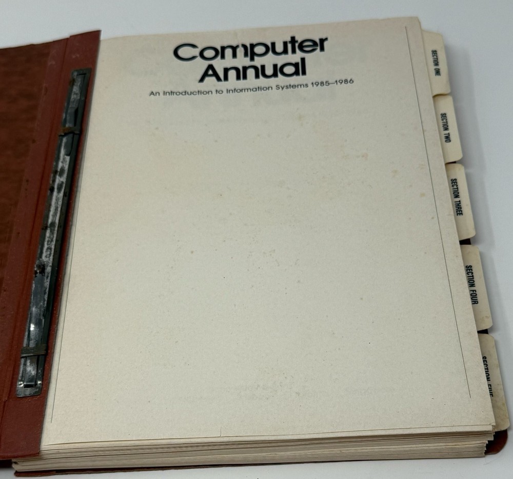 Computer Annual An Introduction to Info Systems 1985-1986 IBM DOS/VS Guide