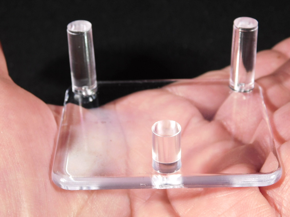 Heavy Duty THREE Post SPHERE Display Stand MEDIUM Size Clear Acrylic