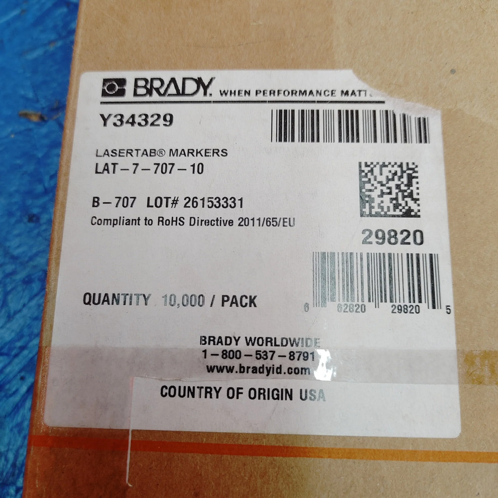 B-707 Rough Surface Polyester, Matte Finish White Lasertab Laser Printable Label