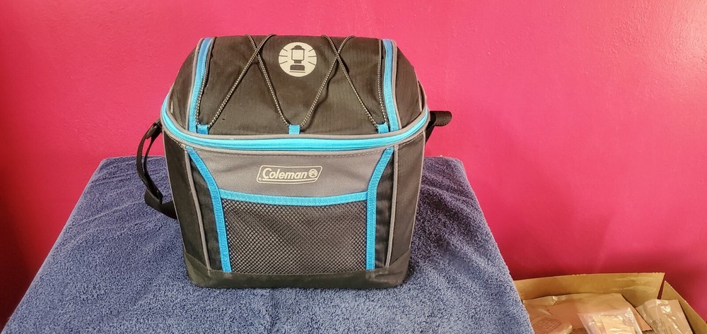 Coleman soft cooler (blue and black)