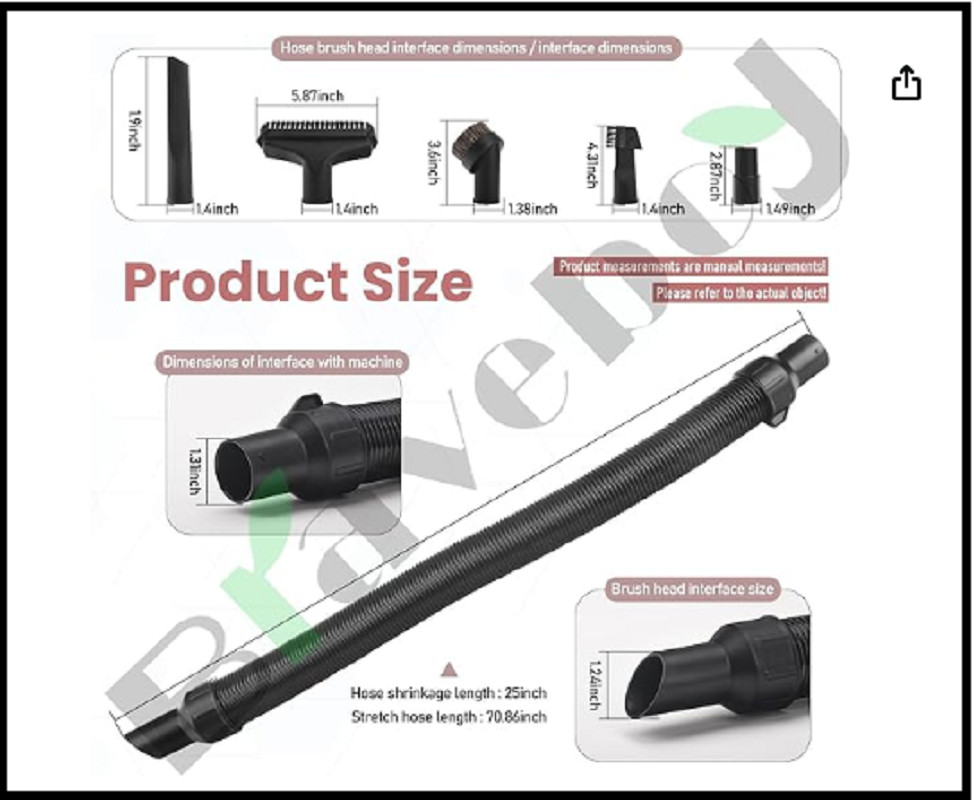 Replacement Hose Assembly Kit for Dewalt DCV580 DCV581H Vacuum