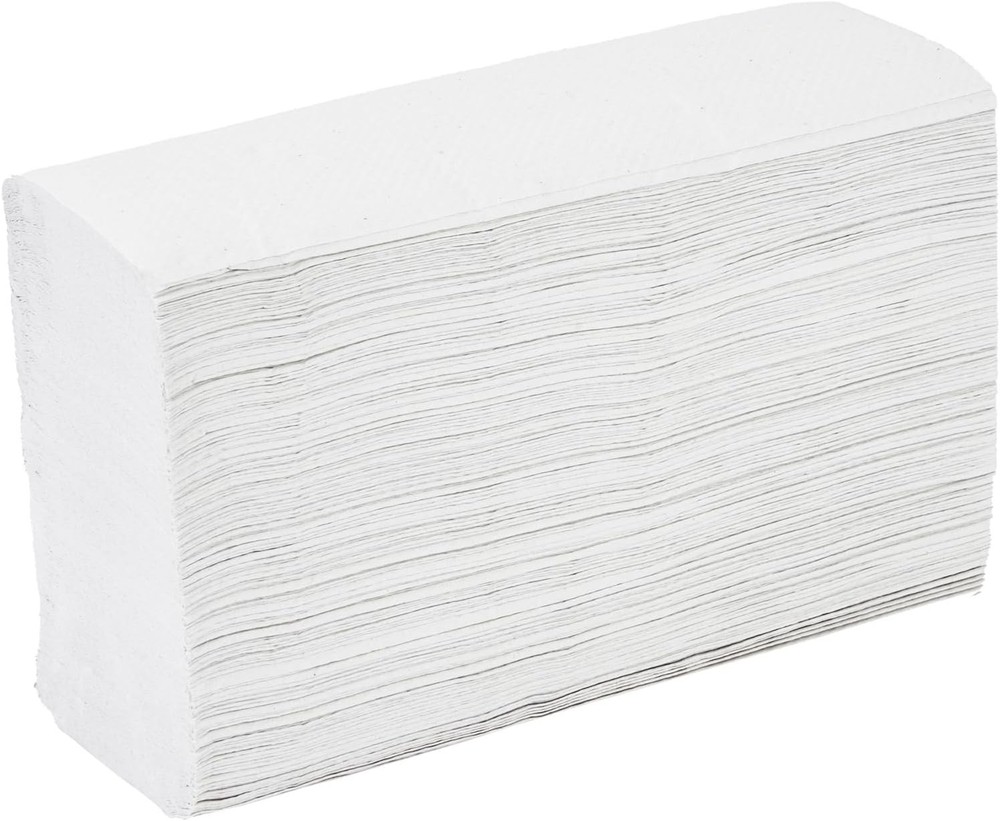 250 Count Disposable Multifold Paper Towels - Efficient, White & Biodegradable