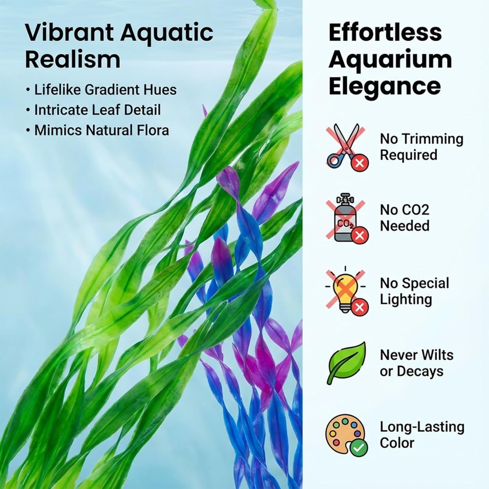 Artificial aquarium plants decoration set