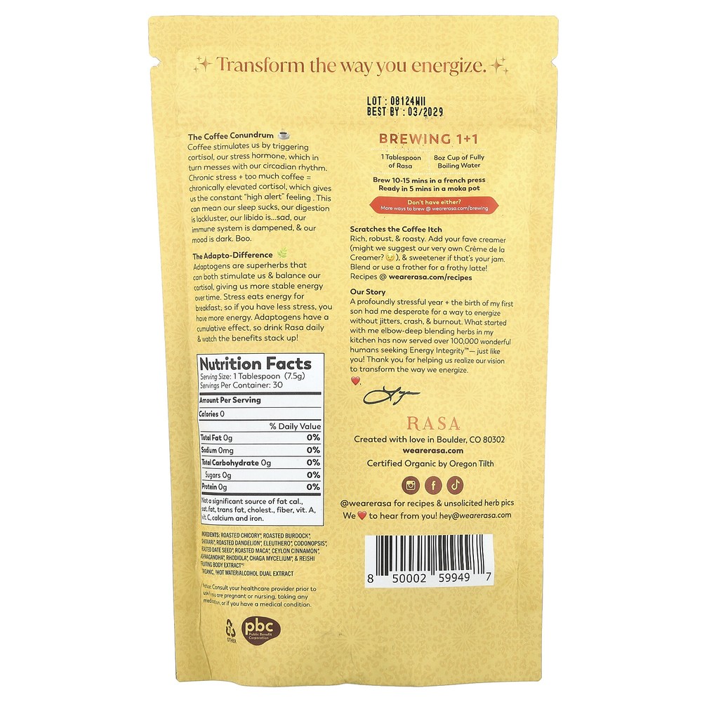 Adaptogen-Packed Herbal Coffee Alternative, Original, 8 oz (226 g)
