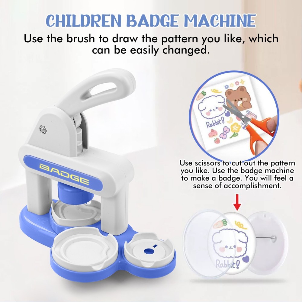 Button Pin Maker Machine for Small Business DIY Crafts Button Press Kit US