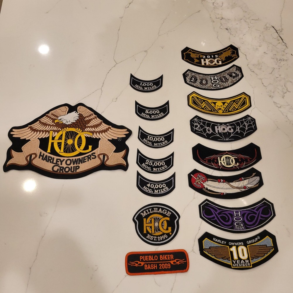 Harley Davidson Hog Owners Group Patches