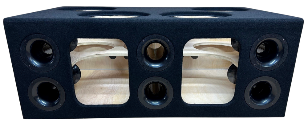 Custom Ported Sub Enclosure Subwoofer Box for 4 12" Subs - 32 Hz ~ 8 CF Net