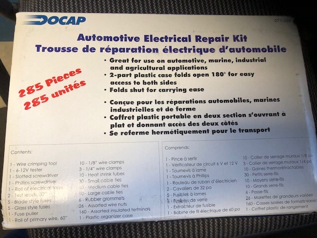 Docap 285 piece Electrical repair kit