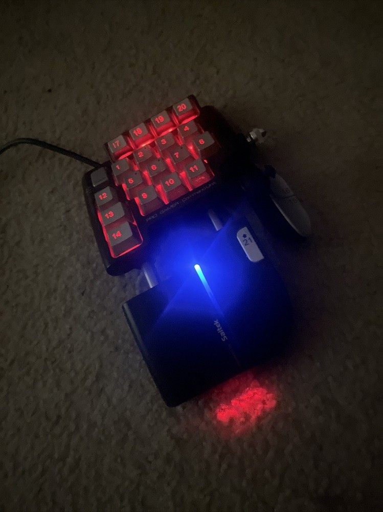 Saitek Left Hand Control Keyboard Pro Gamer Command Unit 21 Button Pad TESTED