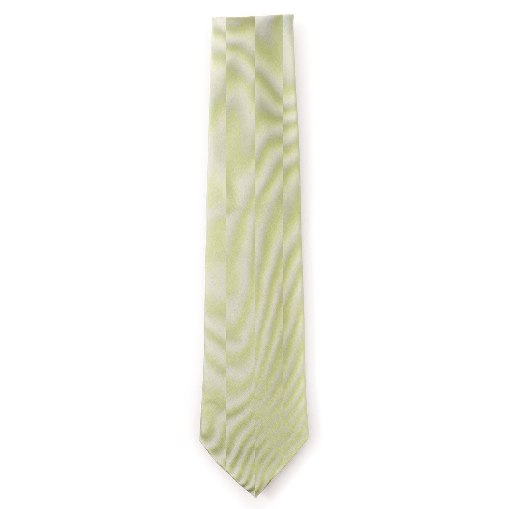 NWT $295 CESARE ATTOLINI Solid Leaf Green Woven Twill Silk Tie