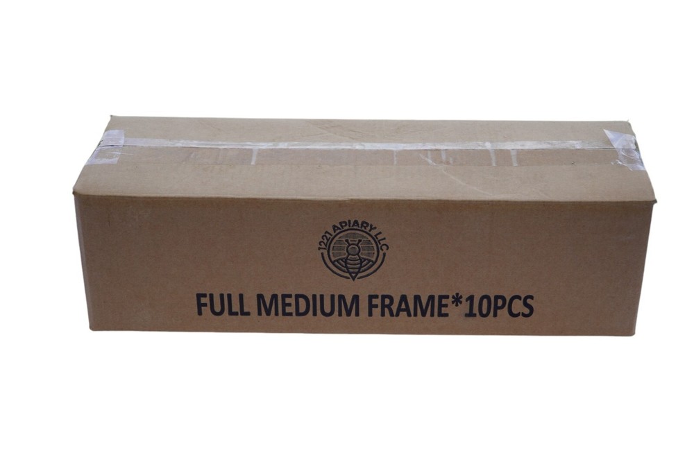 Bee Hive Langstroth 10 MEDIUM Frames Kit , 10 Frames+ Yellow foundation ,