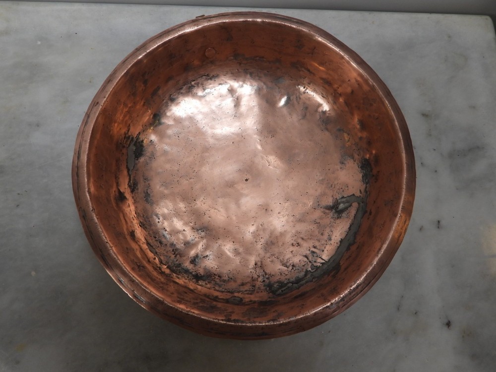 Vintage Handmade Copper Shallow Bowl