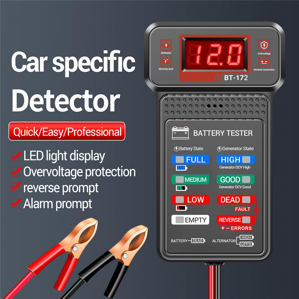 12V Battery Tester Battery Load Tester Battery Analyzer Battery Status-Indicator