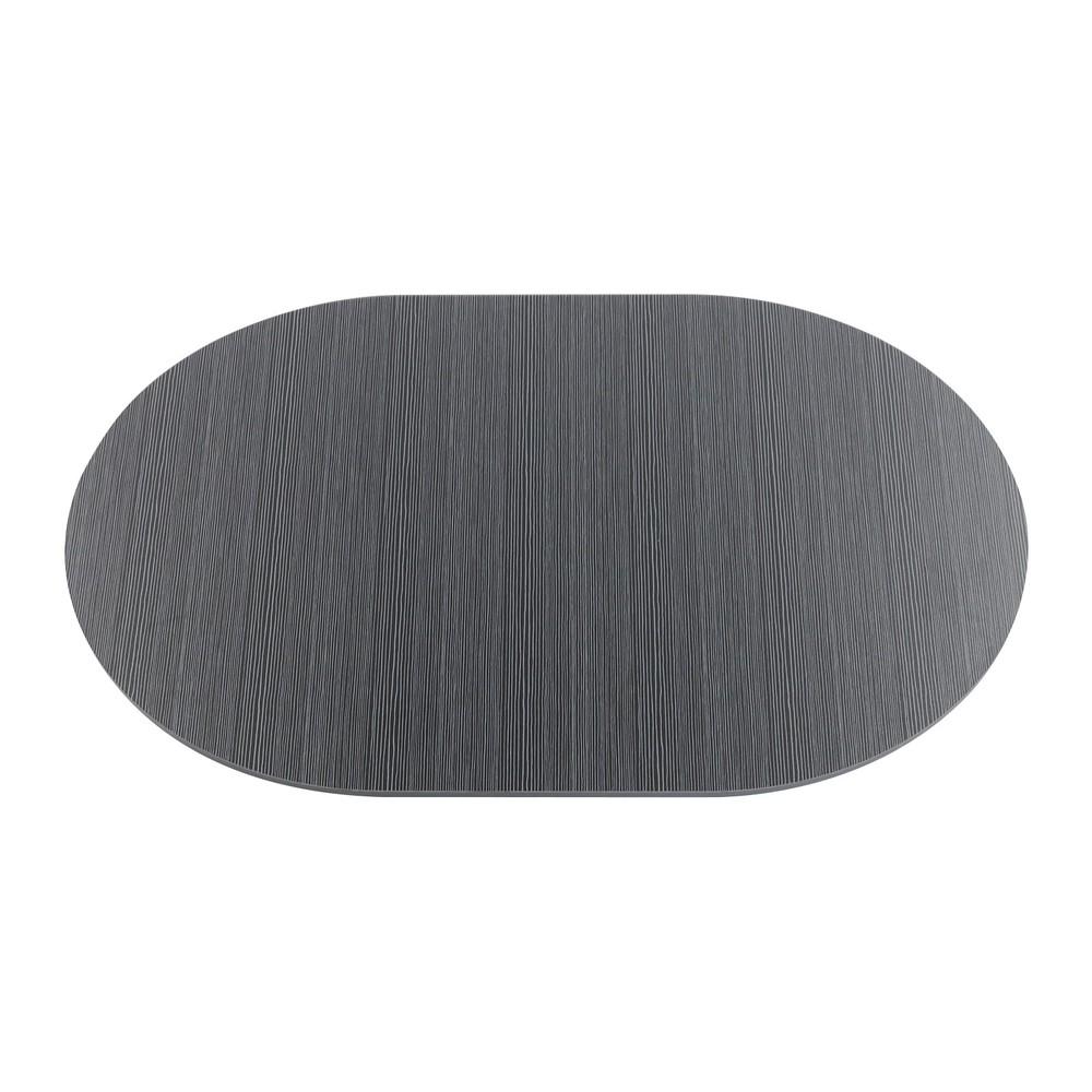 Coffee Table -80x48x36cm- Black Brushed Tabletop Folding Table For Small Place.
