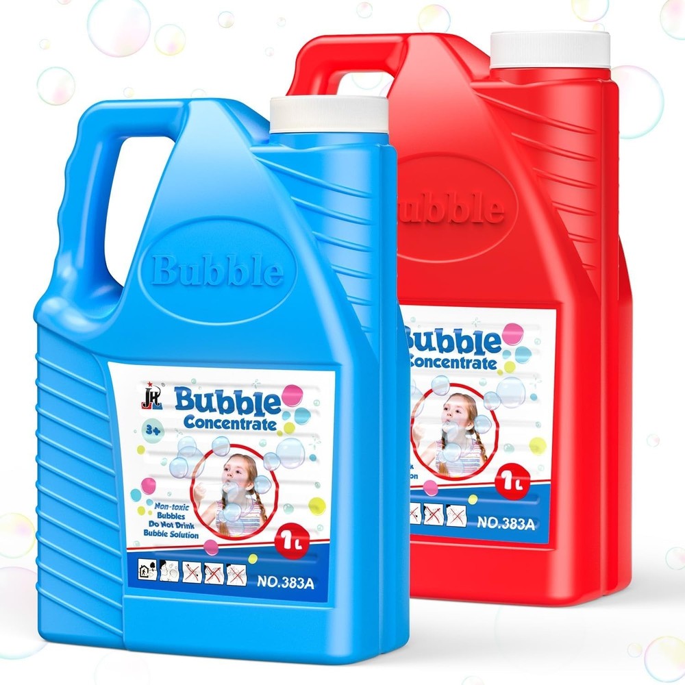 Bubbles Solution Refill 2 Bottles 64 oz Up to 5 Gallon Concentrated, Giant Bu...