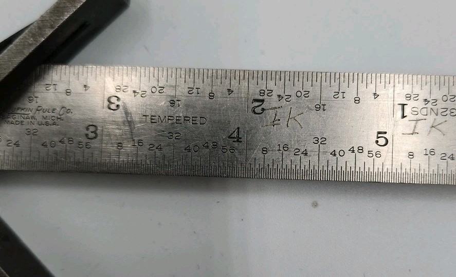 Lufkin Tempered 6" Comb Square Rule With Center Head