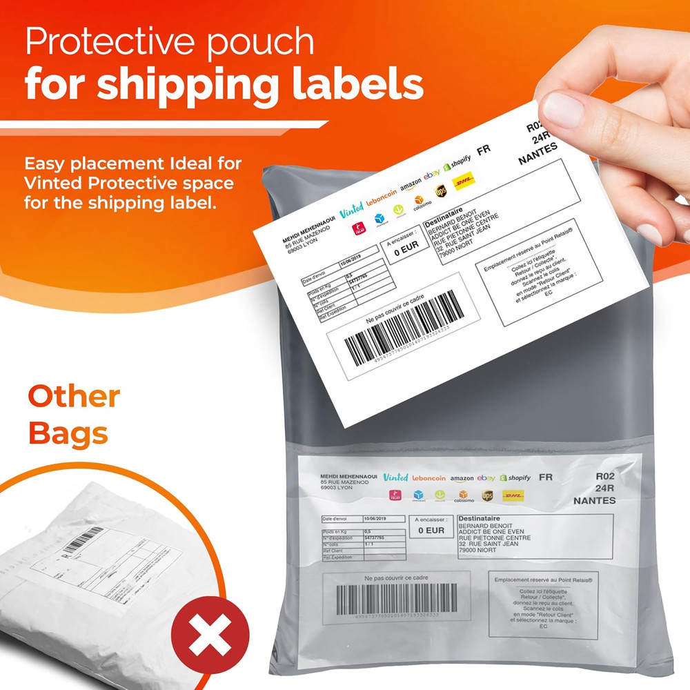 Poly Mailers Shipping Bags (30 Pack) — Self-Seal Plastic Mailing Envelopes, 3 Si