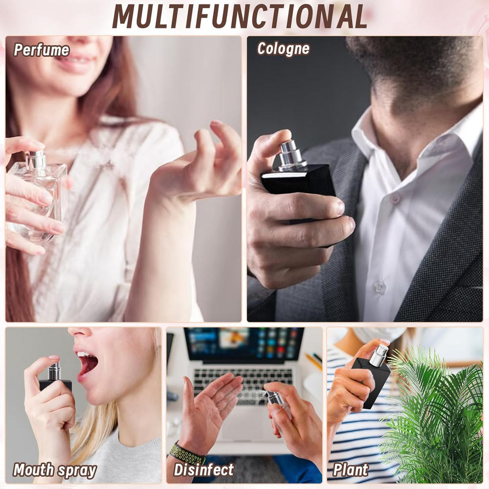 Perfume Bottle Atomizer 30ML Refillable Fine Mist Spray Bottles, Empty Glass Ess