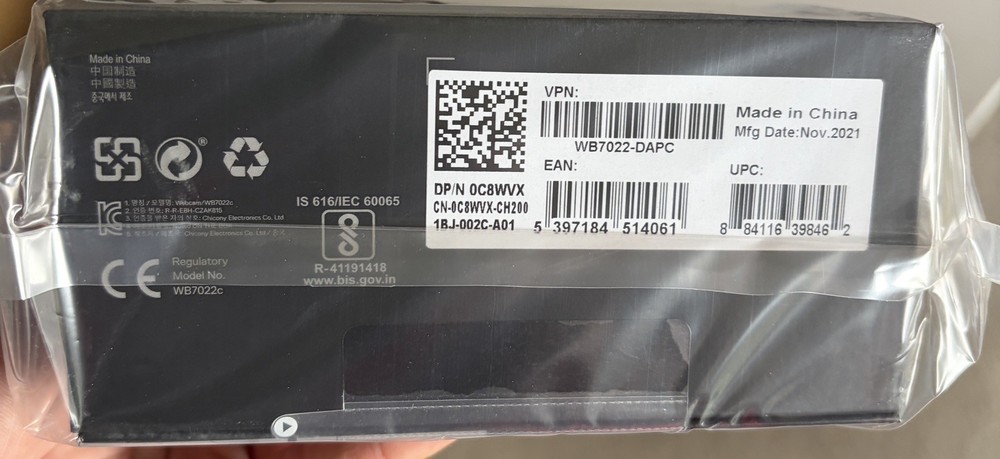 Dell UltraSharp 4K HDR Webcam - Black