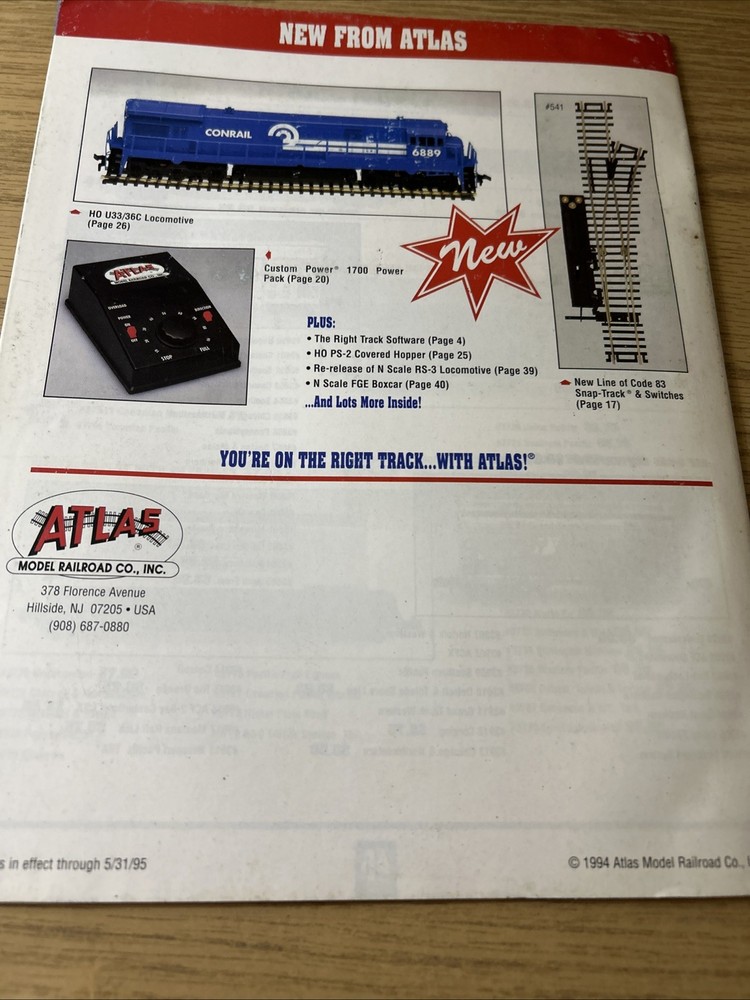 1994 ATLAS MODEL TRAIN FALL / WINTER CATALOG