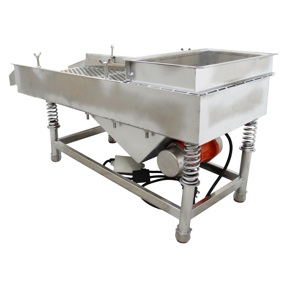 One Layer Small Stainless Steel Linear Vibrating Screen 12mm Sieve Deck Shaker