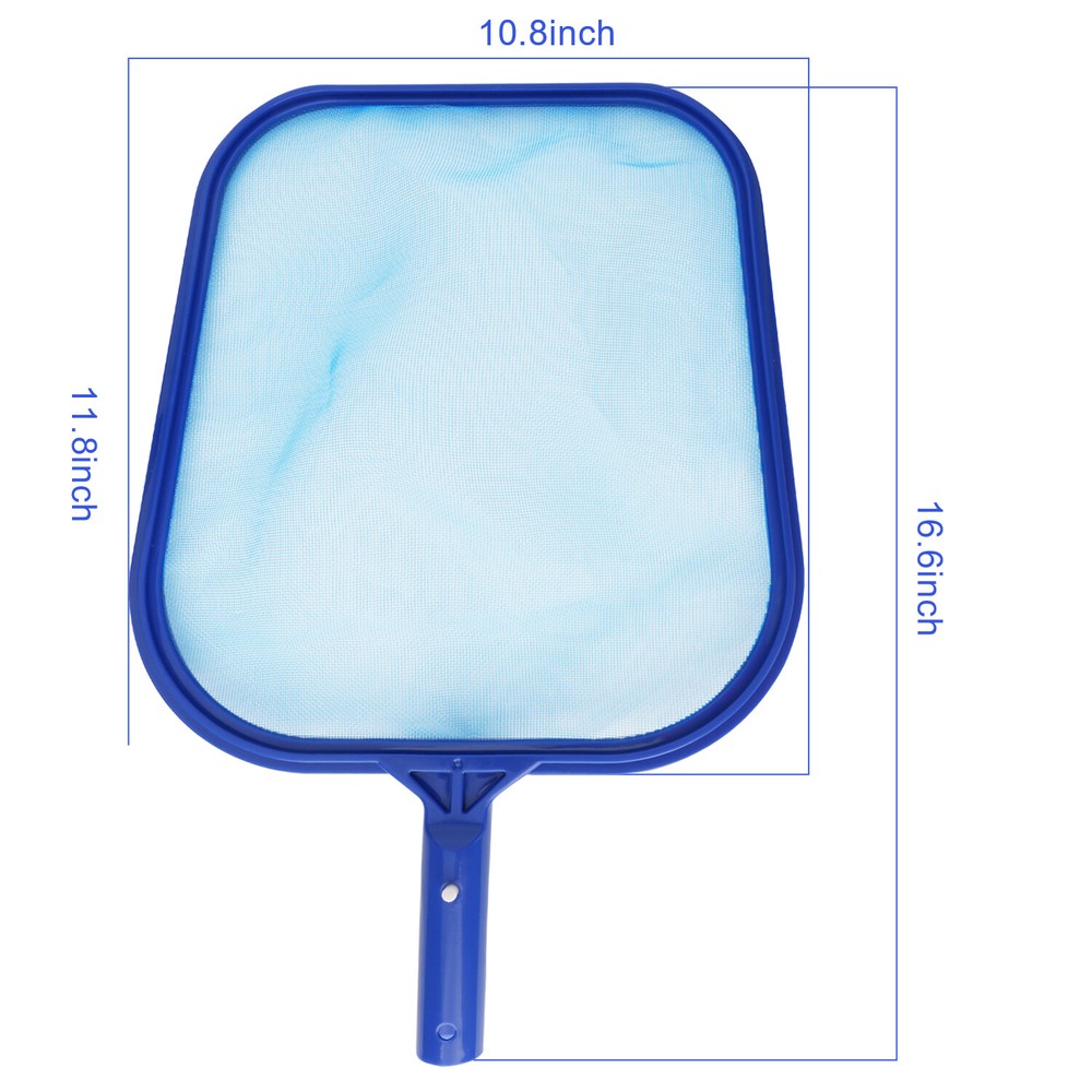 Pool Leaf Skimmer with Pole-Flat/Deep Mesh Bag for Easy Pool Cleaning&Maintenanc