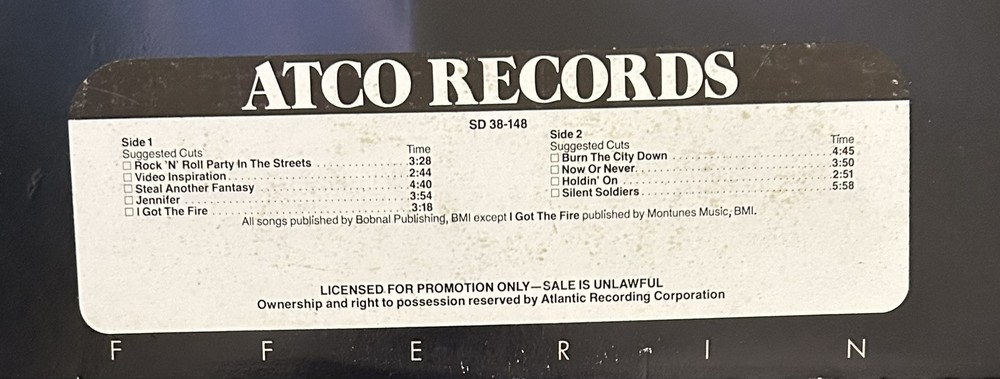 Axe "Offering" Vinyl - Promo - Autographed - Bobby Barth
