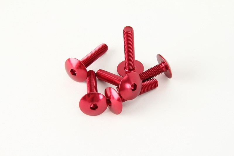 Flat allen bolt (M6x30, Red)