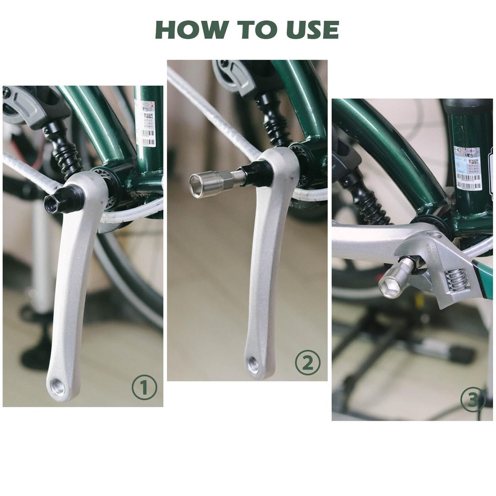 Compact Bicycle Crank Puller Arm Puller Extractor Tool Repair Accessory Kit