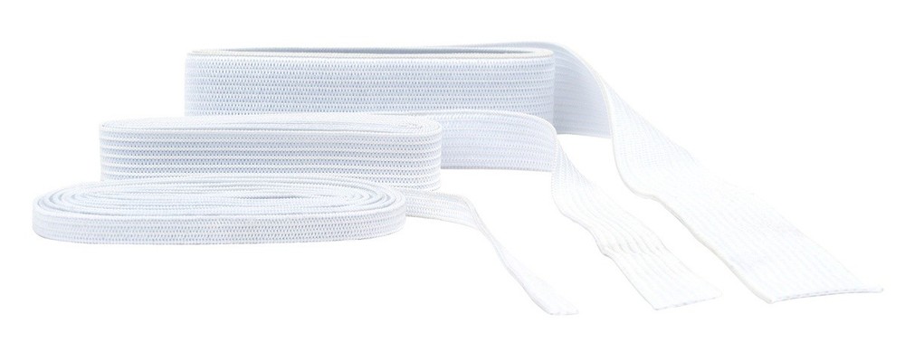 Quick Drying Polyester Elastic 3/Pkg White