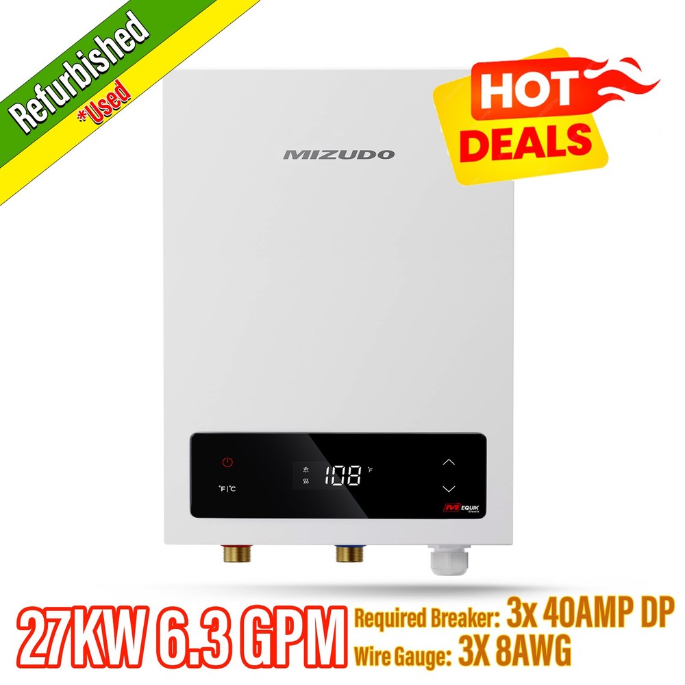 【90% NEW】27kW On Demand Tankless Water Heater Electric Hot Water Heater INDOOR