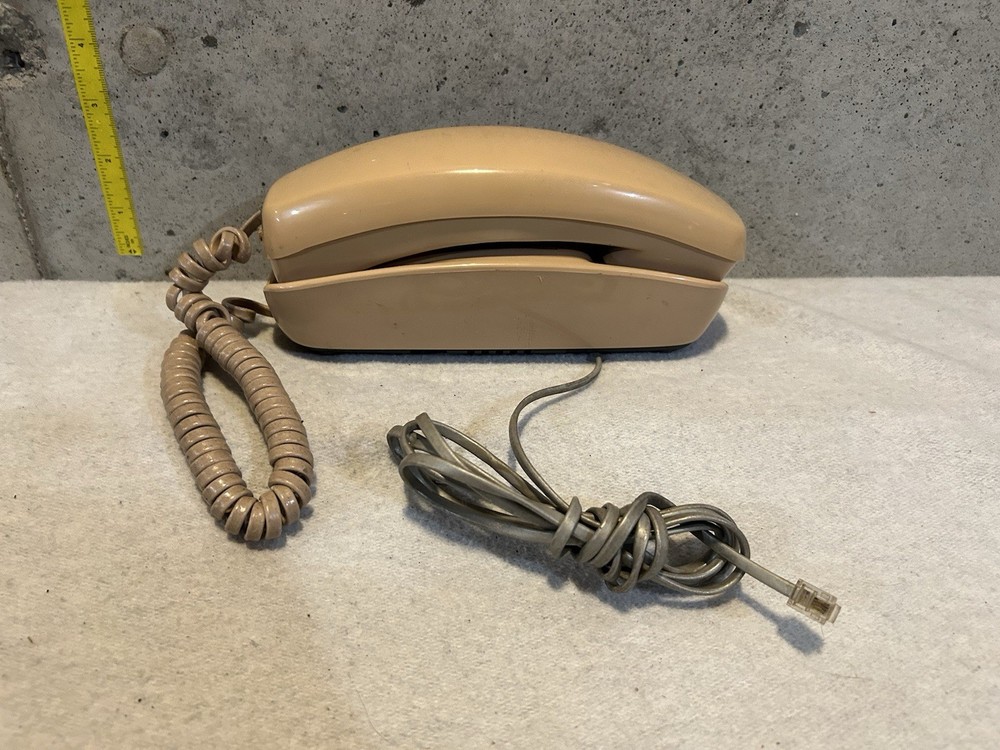 Vintage ITT Rotary Dial Phone Beige - Untested-