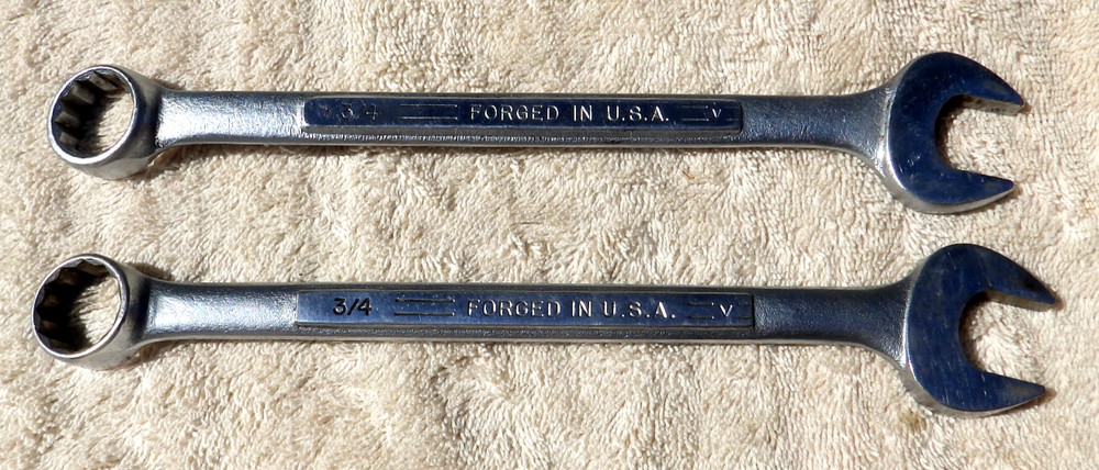 Pair Craftsman 3/4" Combination Wrenches 12-Point ~V~ Series