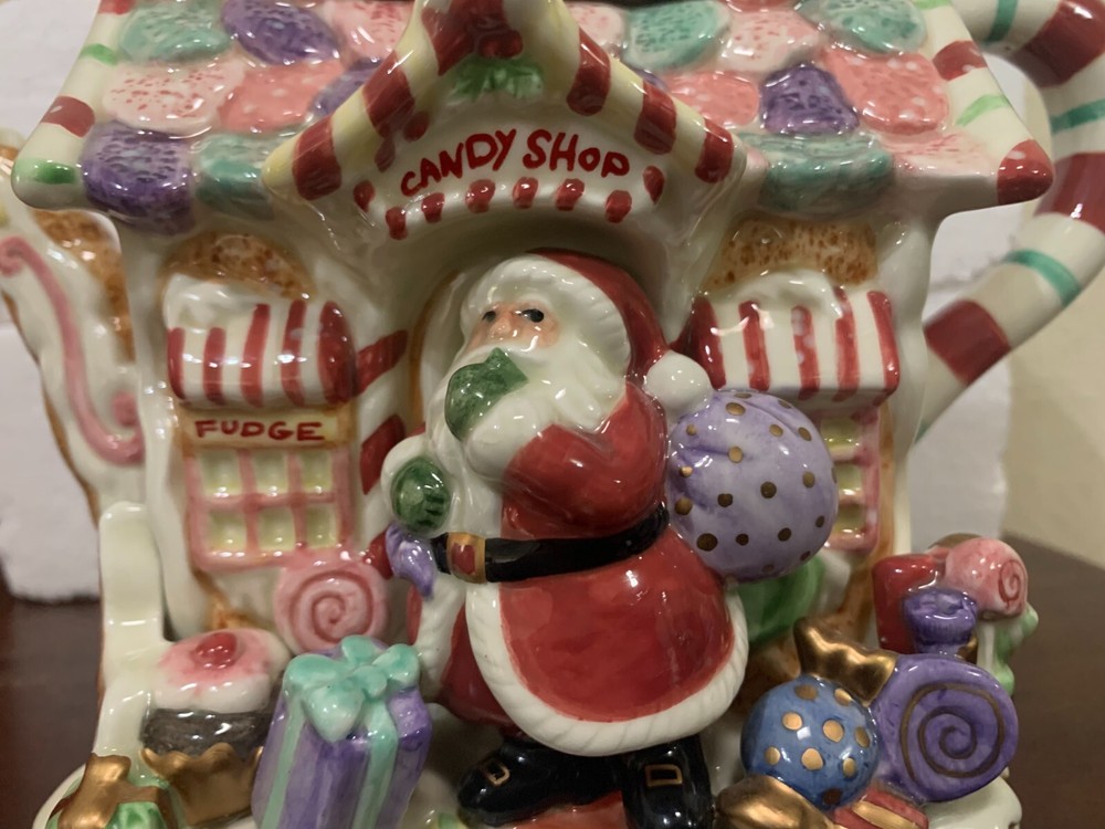 Fitz & Floyd Candy Lane Express Teapot NIB