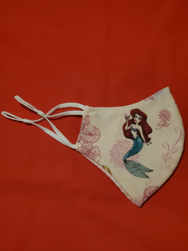 Kids Princess Ariel Adjustable Face Mask