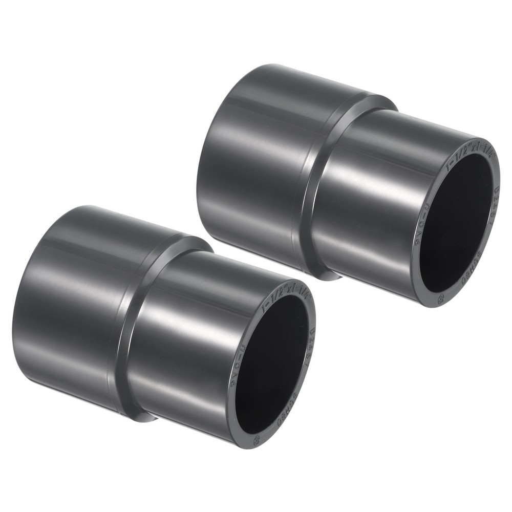 UPVC Fitting Pipe Reducer 1-1/2"x 1/4" 2pcs Straight Coupling