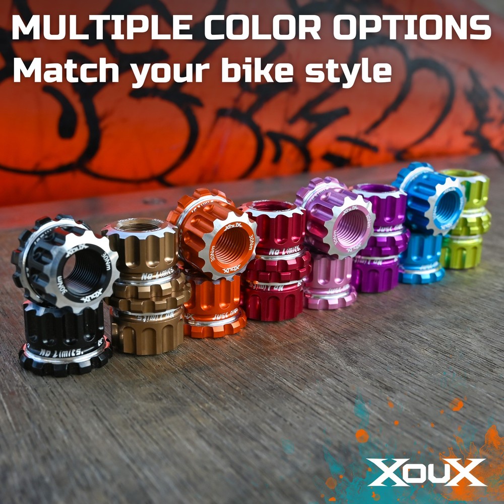 XOUX AX-A BMX Axle Nuts 10MM, Pink