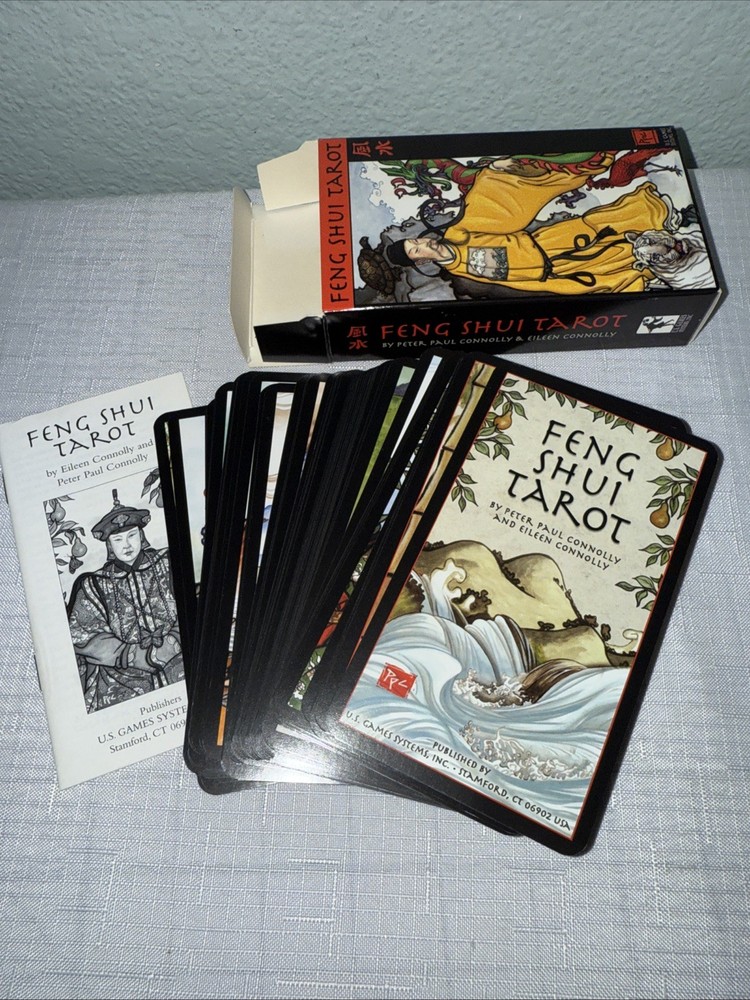Feng Shui Tarot Cards Deck Peter & Eileen Connolly Complete W Guide Book EUC