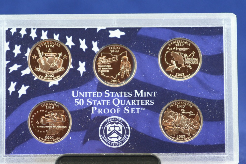 2002 State Quarters Proof Set Original US Mint Packaging