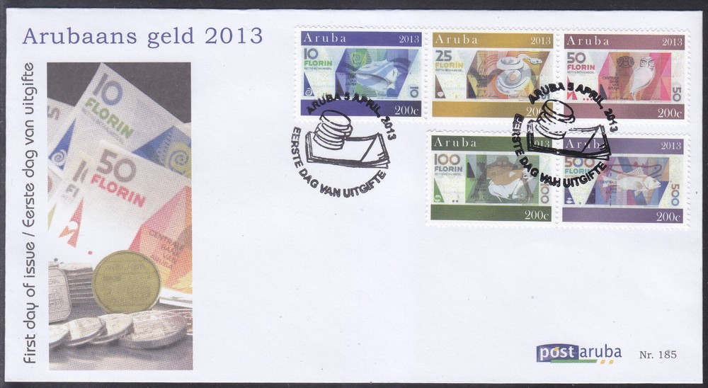 Aruba Issue FDC 2013 (185) Banknotes