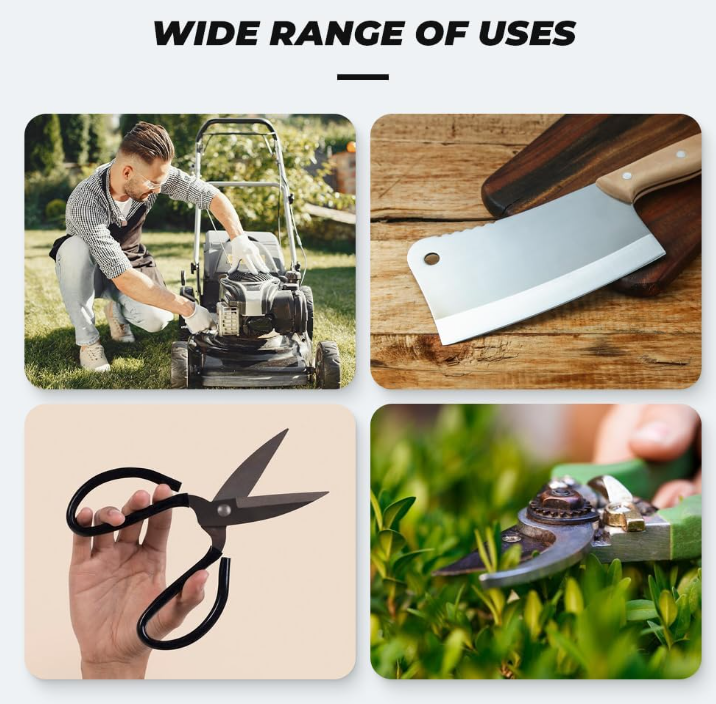 Lawnmower Dull Blade Sharpener,Double Layer Lawn Mower Blade Sharpener Tool