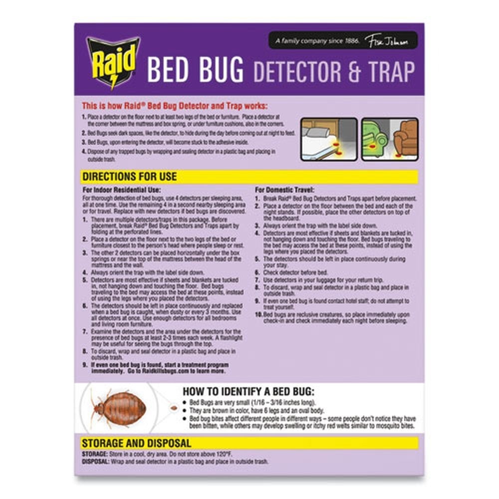Raid 674798 0.19 lb Bed Bug Detector and Trap New