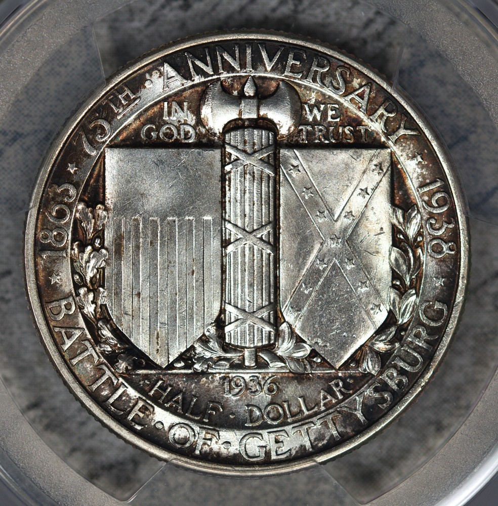1936 Gettysburg Commemorative Half Dollar PCGS MS64 Nice! #3FEB