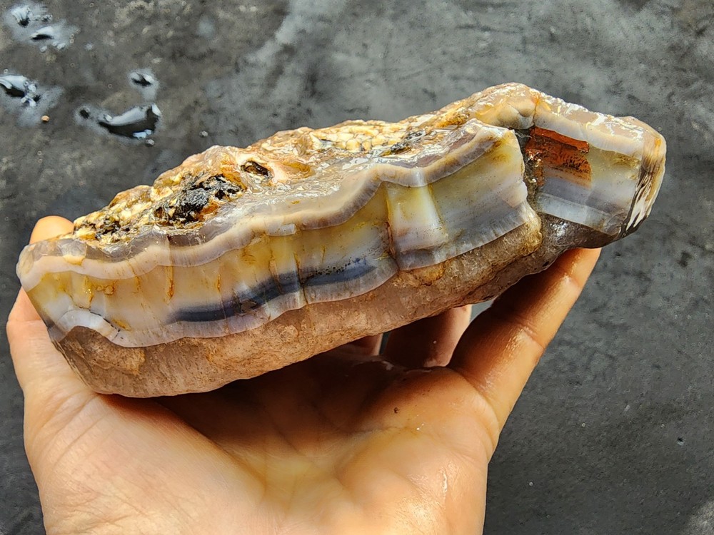23.45 oz (665 gr) Blue Agate Rough, Crystal Stone, Decorative Rock