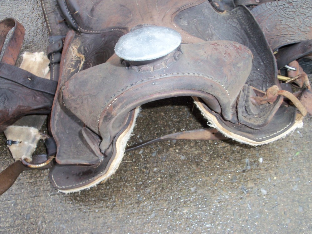 Vintage Older Riding Saddle, Measures 13"