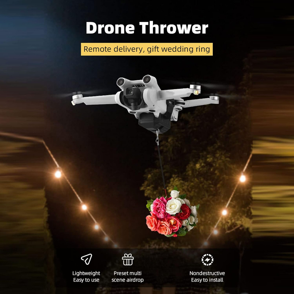 164Ft Drone Airdrop System, 2.4G Drone Clip Remote Control Object Launcher, H...
