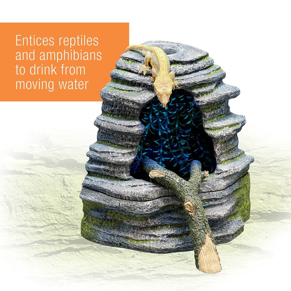 Zilla Spring Cave Décor with Blue LED Rain Chamber One Size ECOM