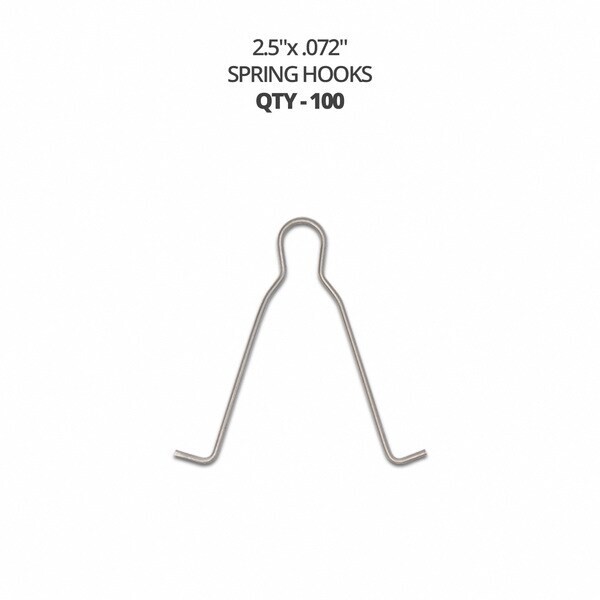 Prismatic 2.5" x .072" Spring Hook-100 pcs pack (SE-535)