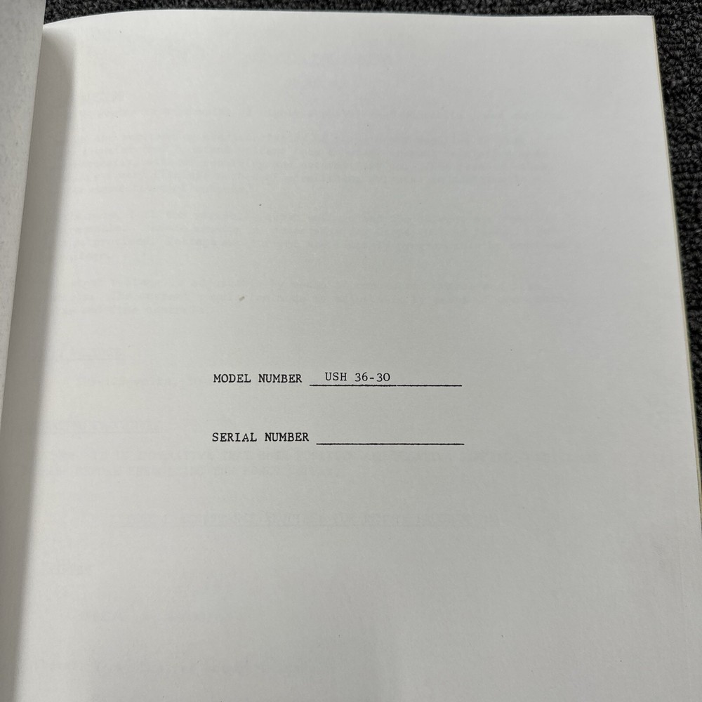Deltron USH 36-30 Instruction Manual